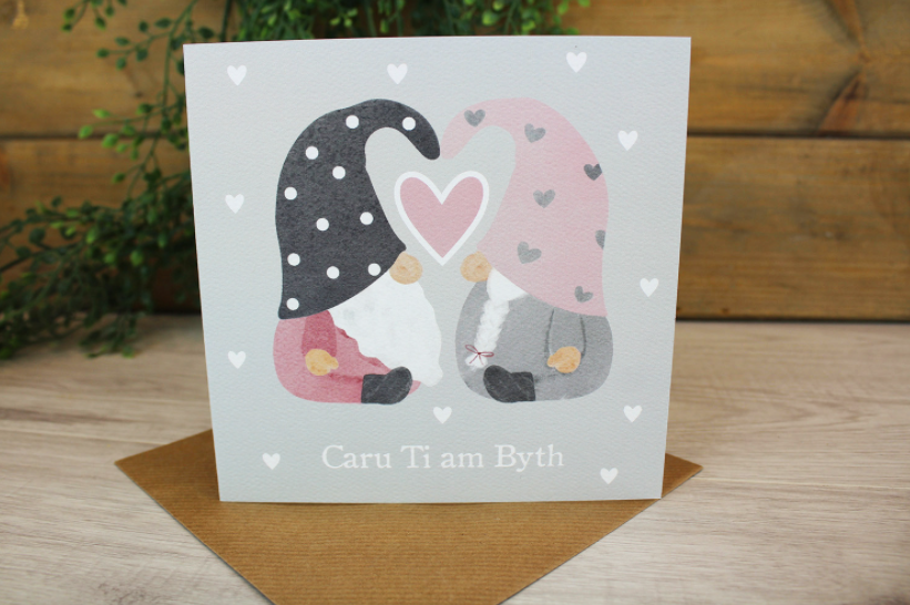 Love card 'Caru Ti Am Byth' love you forever - gonk