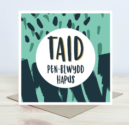 Birthday card 'Pen-blwydd Hapus Taid' grandfather