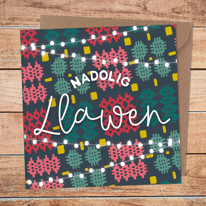 Christmas card 'Nadolig Llawen' Tapestry