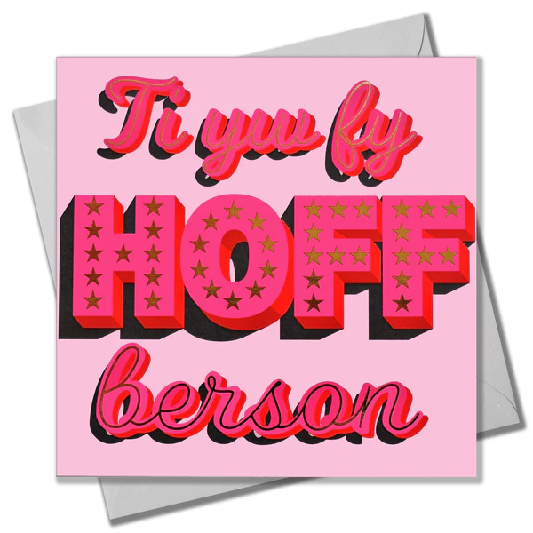 Love card 'Ti yw Fy Hoff Berson' foil