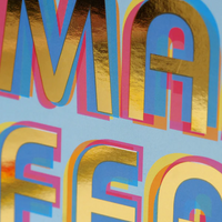 Mother's day card 'Sul y Mamau Hapus, Mam Ffab' foil