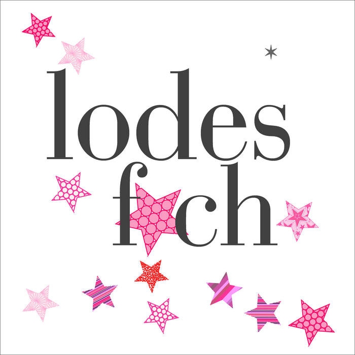 New baby card 'Lodes Fech' Montgomeryshire
