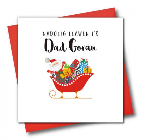 Christmas Card 'Nadolig Llawen i'r Dad Gorau' - 'Merry Christmas to the Best Dad'
