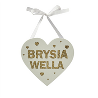 Welsh occasion glitter heart