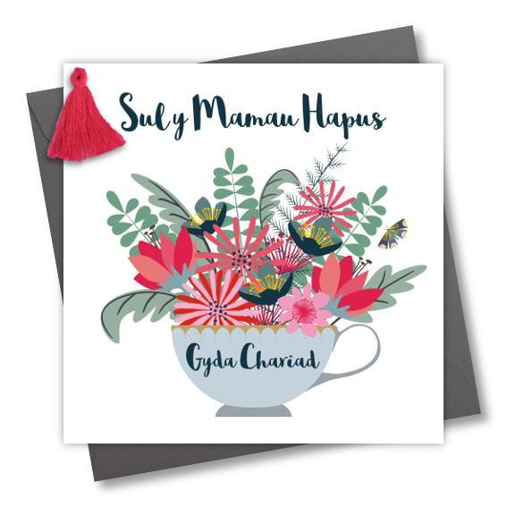 Mother's day card 'Sul y Mamau Hapus' - Happy Mother's Day - Teacup