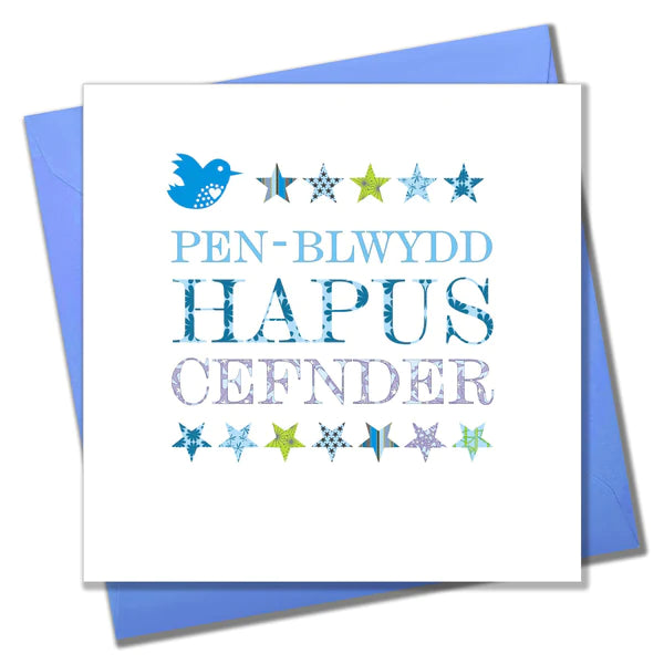 Welsh Birthday card 'Penblwydd Hapus Cefnder' Cousin