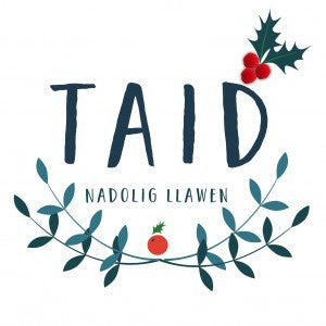 Christmas card 'Nadolig Llawen Taid' - Grandad - Pompoms
