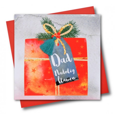 Christmas card 'Nadolig Llawen Dad' - Dad - Tassel