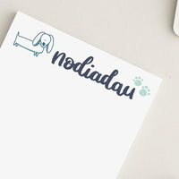 A6 'nodiadau' note pad - Dachshund
