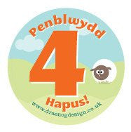 Birthday badge 'Pen-blwydd Hapus!' Age 1-4