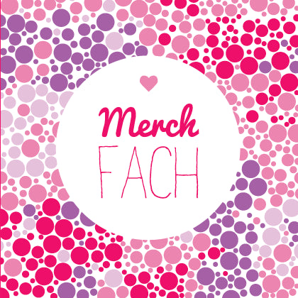 New baby card 'Merch Fach' pink