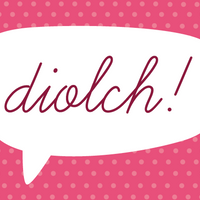 Thank you mini cards 'Diolch!' pack of 4