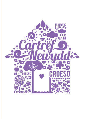 New home card 'Cartref Newydd'