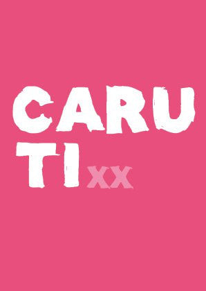 Love card 'Caru Ti' pink