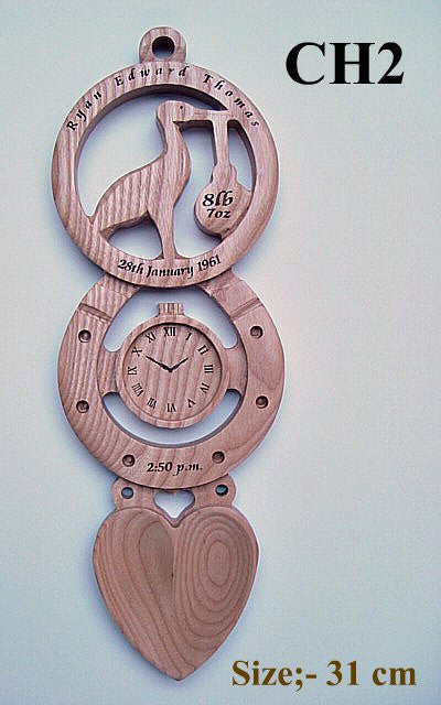 Stork and Clock Lovespoon