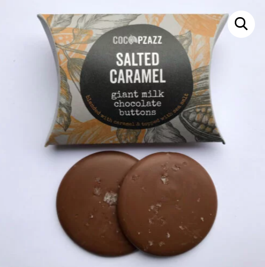 Welsh Salted Caramel Giant Milk Chocolate Buttons 24g