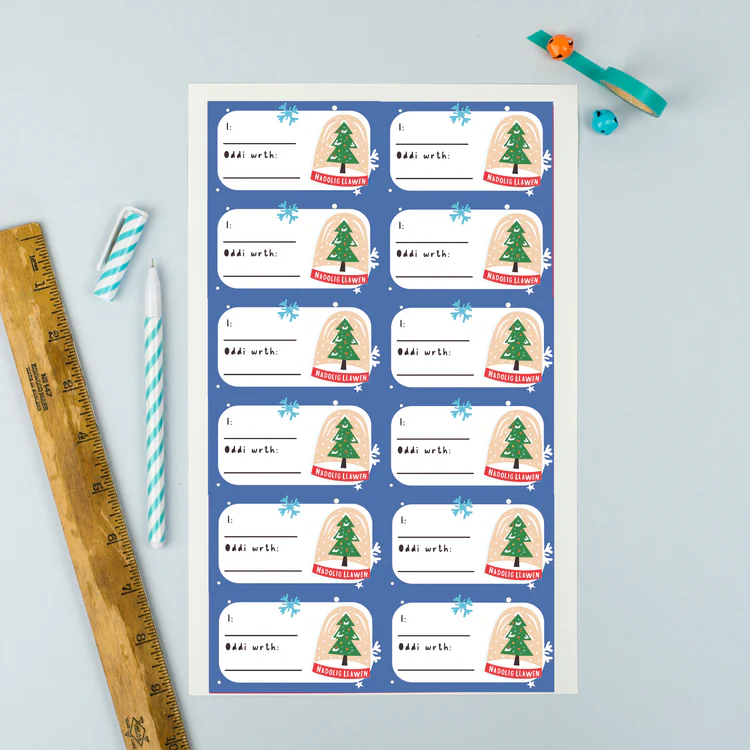 Gift labels / Stickers - Snowglobe