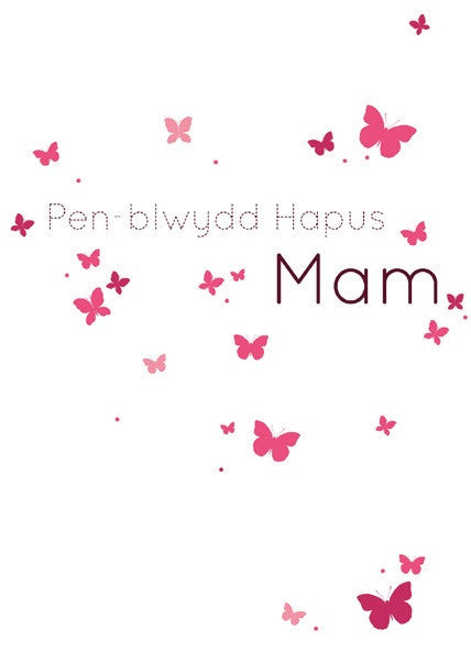 Birthday card 'Pen-blwydd Hapus Mam' mum