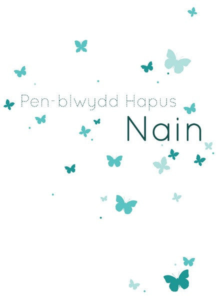 Birthday card 'Pen-blwydd Hapus Nain' grandmother