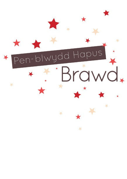 Birthday card 'Pen-blwydd Hapus Brawd' brother