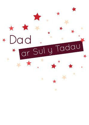 Claire Giles Greeting Cards, Welsh Happy Father's Day Card, Sul Y Tadau Hapus Dad Gorau Text Foiled In Shiny Gold