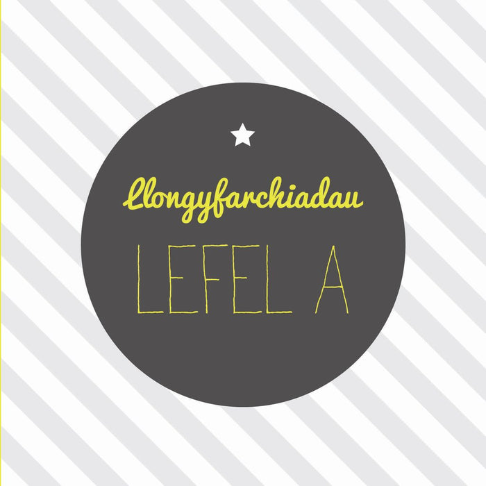 Congratulations card 'Llongyfarchiadau Lefel A' A Level
