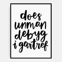Does Unman Debyg i Gartref Print