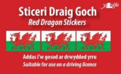 Sticeri Ddraig Goch / Red Dragon Stickers