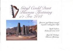 Rhestr Testunau Gwyl Cerdd Dant Blaenau Ffestiniog a&