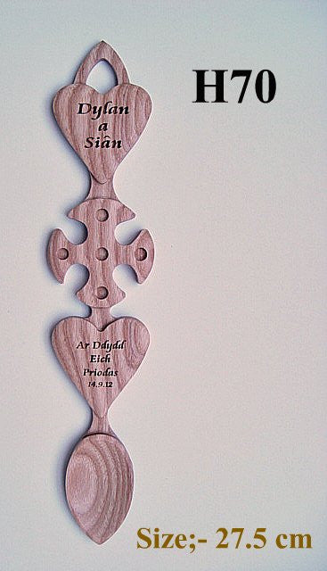 Two Hearts and Celtic Cross Lovespoon