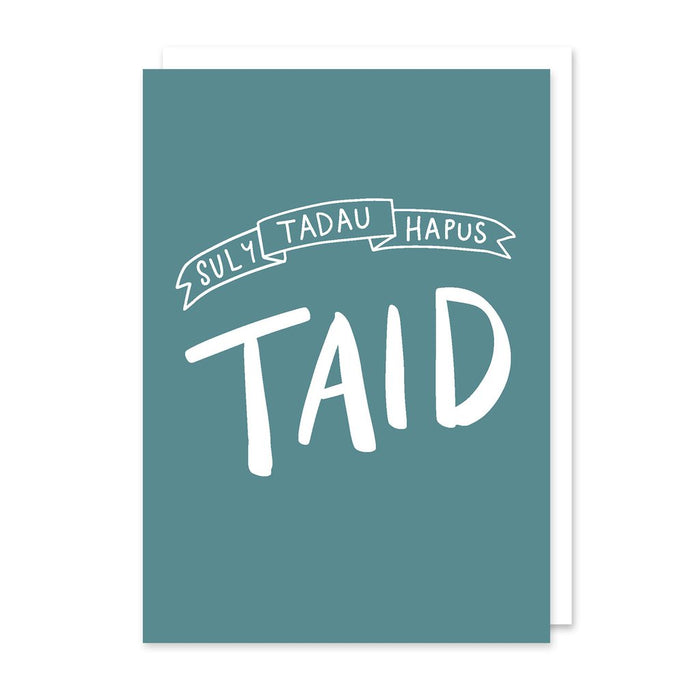 Welsh Father's day card 'Sul y Tadau Hapus Taid'