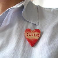 Cariad Handmade Ceramic Brooch