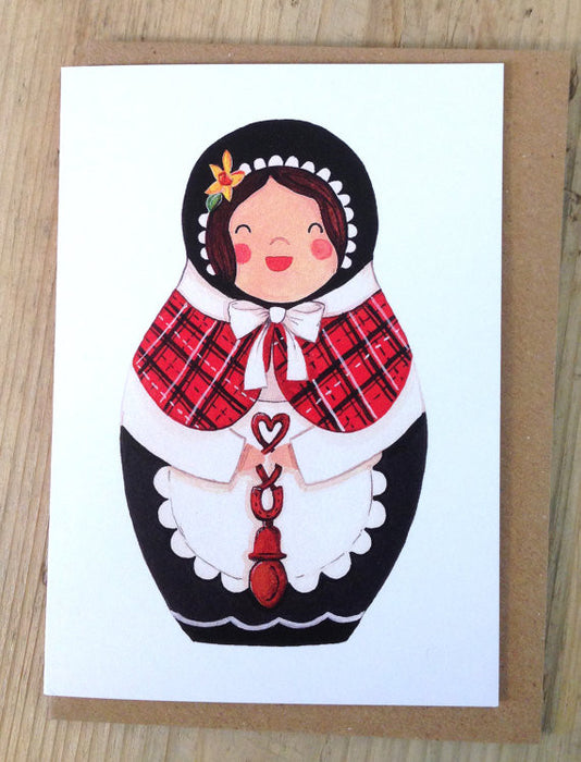 Welsh Lady greeting card - Angharad