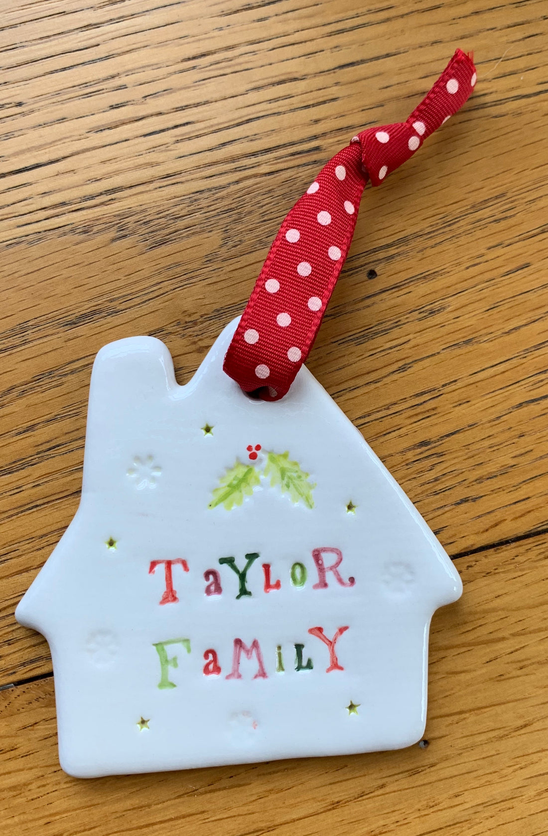 Hand-made Personalised Ceramic Decoration - Pre-order