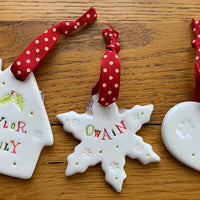 Hand-made Personalised Ceramic Decoration - Pre-order