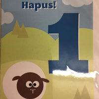 Birthday card 'Penblwydd Hapus 1' sheep