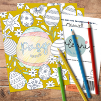 Easter cards 'Pasg hapus' colour your own - Pack of 3