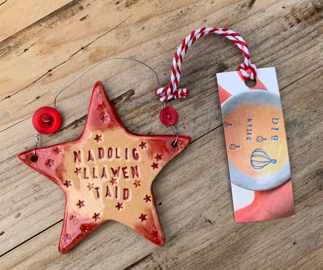 Ceramic Star- Nadolig  Llawen Taid