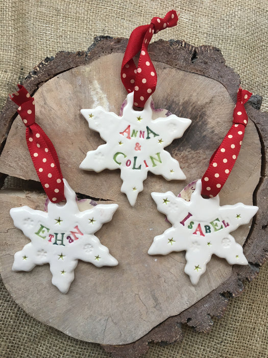 Hand-made Personalised Ceramic Decoration - Pre-order