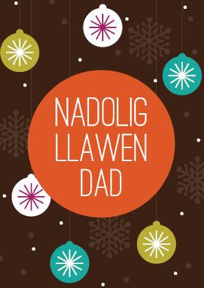 Christmas card 'Nadolig Llawen Dad' dad