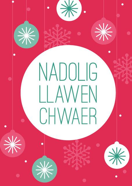 Christmas card 'Nadolig Llawen Chwaer' sister