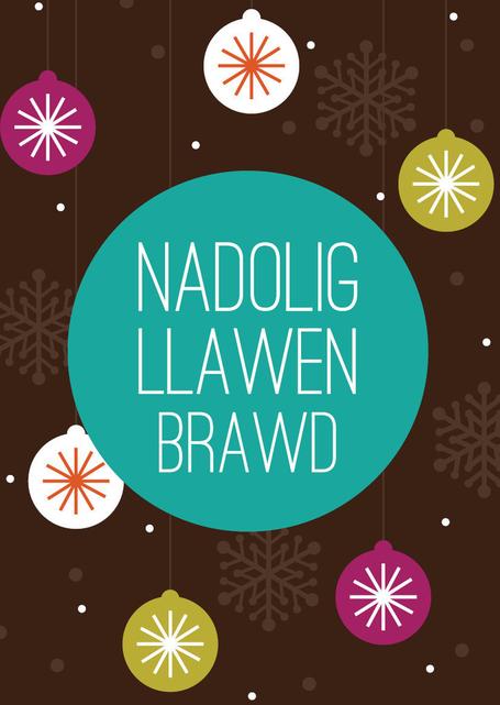 Christmas card 'Nadolig Llawen Brawd' brother