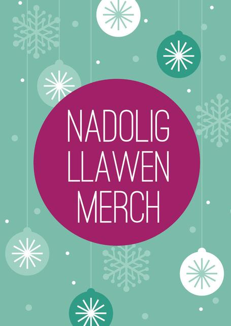 Christmas card 'Nadolig Llawen Merch' daughter