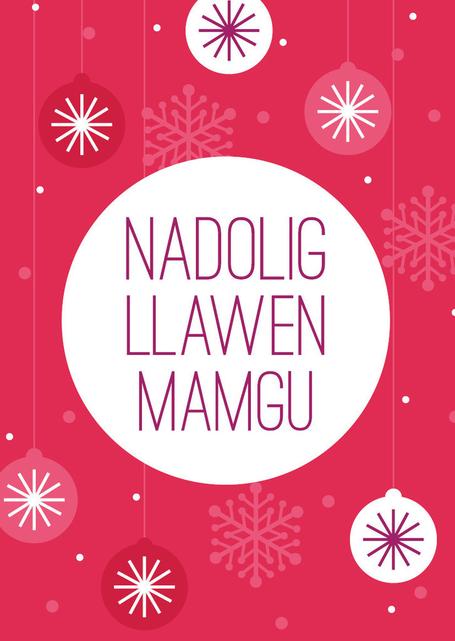Christmas card 'Nadolig Llawen Mamgu' gran SW