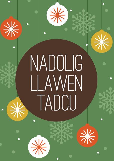 Christmas card 'Nadolig Llawen Tadcu' grandad SW