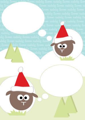 Christmas card - sheep & bubbles