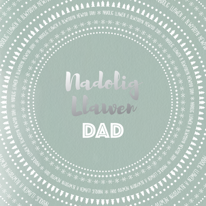 Christmas card 'Nadolig Llawen Dad' - Dad
