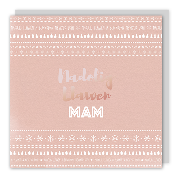 Christmas card 'Nadolig Llawen Mam' - Mum