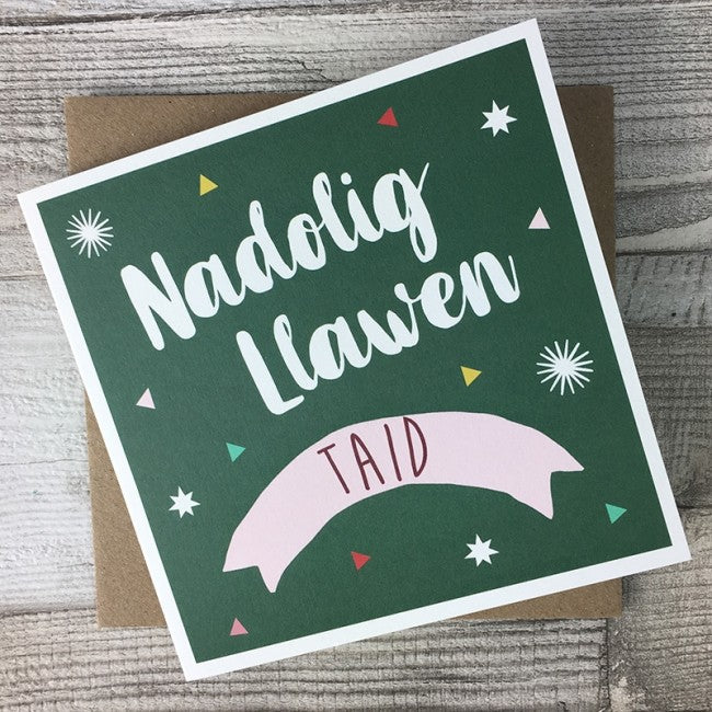 Christmas card 'Nadolig Llawen Taid' Grandad