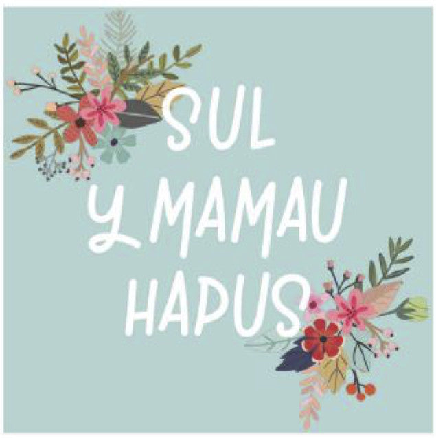 Mother's day card 'Sul y Mamau Hapus' flowers blue